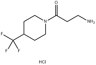 3-Amino-1-(4-(trifluoromethyl)piperidin-1-yl)propan-1-one结构式