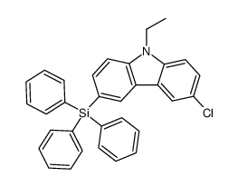 (9-ethyl-6-chloro-carbazol-3-yl)-triphenyl-silane Structure