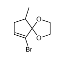 6-bromo-9-methyl-1,4-dioxaspiro[4.4]non-6-ene结构式