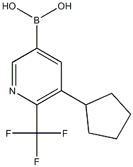 5-Cyclopentyl-6-trifluoromethylpyridine-3-boronic acid structure