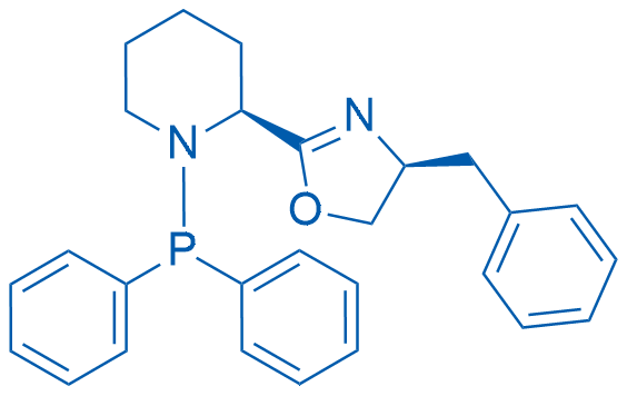 (S)-4-Benzyl-2-((S)-1-(diphenylphosphanyl)piperidin-2-yl)-4,5-dihydrooxazole structure