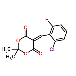 5-(2-Chloro-6-fluorobenzylidene)-2,2-dimethyl-1,3-dioxane-4,6-dione Structure