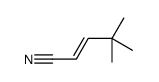 (E)-4,4-dimethylpent-2-enenitrile结构式