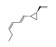 1α-Ethenyl-2β-[(1E,3Z)-1,3-hexadienyl]cyclopropane结构式