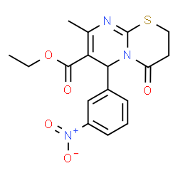 ethyl 8-methyl-6-(3-nitrophenyl)-4-oxo-3,4-dihydro-2H,6H-pyrimido[2,1-b][1,3]thiazine-7-carboxylate structure