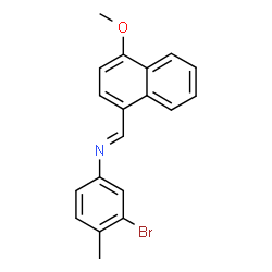 (3-bromo-4-methylphenyl)[(4-methoxy-1-naphthyl)methylene]amine Structure