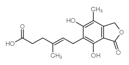 (E)-6-(4,6-dihydroxy-7-methyl-3-oxo-1H-2-benzofuran-5-yl)-4-methylhex-4-enoic acid structure