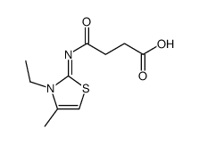 4-[(3-ethyl-4-methyl-1,3-thiazol-2-ylidene)amino]-4-oxobutanoic acid结构式