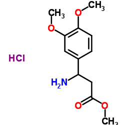 3-AMINO-3-(3,4-DIMETHOXY-PHENYL)-PROPIONIC ACID METHYL ESTER HYDROCHLORIDE structure