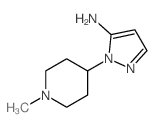 1-(1-甲基哌啶-4-基)-1H-吡唑-5-胺结构式