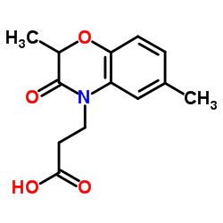 3-(2,6-Dimethyl-3-oxo-2,3-dihydro-4H-1,4-benzoxazin-4-yl)propanoic acid Structure