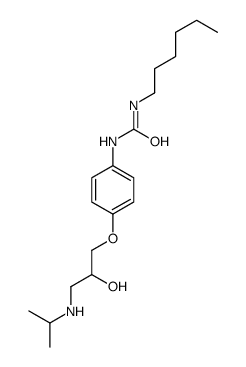 1-hexyl-3-[4-[2-hydroxy-3-(propan-2-ylamino)propoxy]phenyl]urea structure