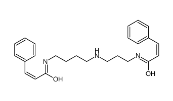 (E)-3-phenyl-N-[4-[3-[[(E)-3-phenylprop-2-enoyl]amino]propylamino]butyl]prop-2-enamide Structure