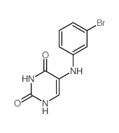 5-[(3-bromophenyl)amino]-1H-pyrimidine-2,4-dione结构式