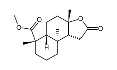 methyl 8β,12-epoxy-12-oxo-13,14,15,16-tetranorlabdan-19-oate结构式