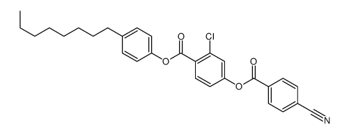 (4-octylphenyl) 2-chloro-4-(4-cyanobenzoyl)oxybenzoate结构式