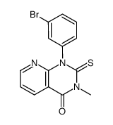 1-(3-bromo-phenyl)-3-methyl-2-thioxo-2,3-dihydro-1H-pyrido[2,3-d]pyrimidin-4-one结构式