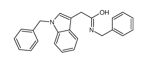 N-benzyl-2-(1-benzylindol-3-yl)acetamide Structure