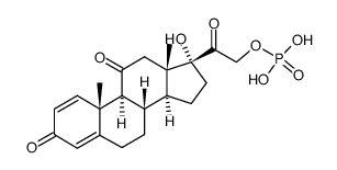 17-hydroxy-21-phosphonooxy-pregna-1,4-diene-3,11,20-trione Structure