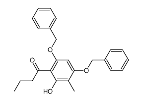 1-(4,6-bis-benzyloxy-2-hydroxy-3-methyl-phenyl)-butan-1-one Structure