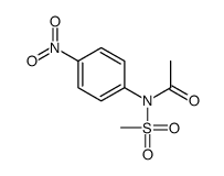 N-methylsulfonyl-N-(4-nitrophenyl)acetamide Structure