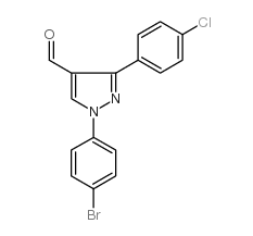 1-(4-BROMOPHENYL)-3-(4-CHLOROPHENYL)-1H-PYRAZOLE-4-CARBALDEHYDE结构式