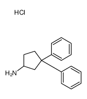 (+-)-3,3-Diphenylcyclopentylamine hydrochloride结构式