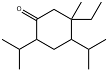 5-Ethyl-5-methyl-2,4-bis(1-methylethyl)cyclohexan-1-one结构式