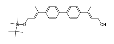 (E,E)-3-(4'-{4-[tert-butyldimethylsilyloxy]but-2-en-2-yl}biphenyl-4-yl)but-2-en-1-ol结构式