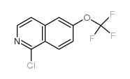 1-氯-6-(三氟甲氧基)异喹啉结构式