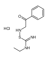 (phenacylamino) N'-ethylcarbamimidothioate,hydrochloride Structure