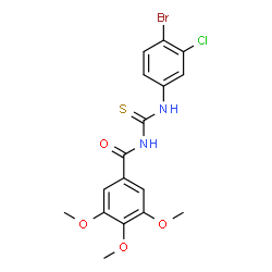 N-{[(4-bromo-3-chlorophenyl)amino]carbonothioyl}-3,4,5-trimethoxybenzamide Structure