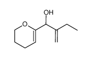 1-(5,6-dihydro-4H-pyran-2-yl)-2-ethyl-prop-2-en-1-ol结构式