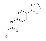 2-氯-n-[4-(1,3-二氧杂烷-2-基)苯基]乙酰胺结构式