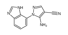 5-amino-1-(1H-benzimidazol-4-yl)pyrazole-4-carbonitrile结构式