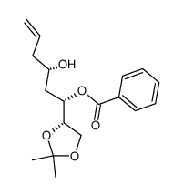 Benzoic acid (1S,3S)-1-((S)-2,2-dimethyl-[1,3]dioxolan-4-yl)-3-hydroxy-hex-5-enyl ester Structure