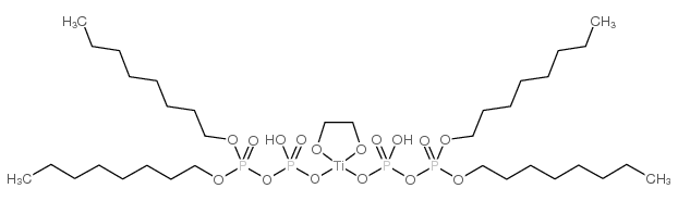 双(二辛基焦磷酸酰氧基)乙撑钛酸酯结构式