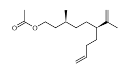 (3S,6S)-3-Methyl-6-isopropenyl-9-decen-1-yl Acetate Structure