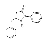 1-phenyl-3-phenylsulfanyl-pyrrolidine-2,5-dione Structure