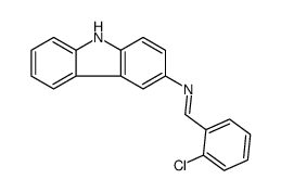 N-(9H-carbazol-3-yl)-1-(2-chlorophenyl)methanimine结构式