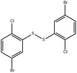 Di(5-Bromo-2-chlorophenyl)disulfide结构式