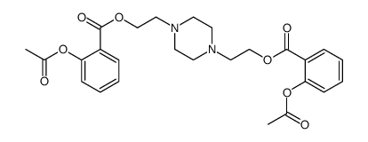 1,4-Bis(2-(acetylsalicyloyloxy)ethyl)piperazine structure