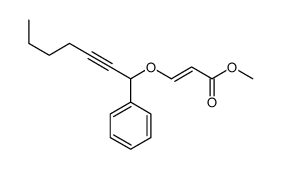 methyl 3-(1-phenylhept-2-ynoxy)prop-2-enoate结构式