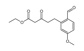 ethyl 5-(2-formyl-5-methoxyphenyl)-3-oxopentanoate Structure