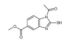 methyl 1-acetyl-2-mercapto-1H-benzo[d]imidazole-5-carboxylate Structure