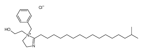 1-benzyl-4,5-dihydro-1-(2-hydroxyethyl)-2-(15-methylhexadecyl)-1H-imidazolium chloride Structure