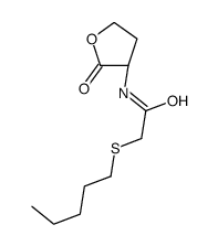 N-[(3S)-2-oxooxolan-3-yl]-2-pentylsulfanylacetamide结构式