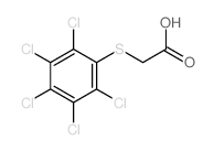 Acetic acid, [ (pentachlorophenyl)thio]- Structure