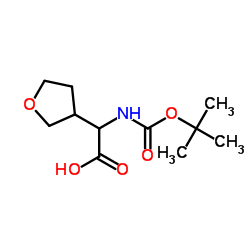 tert-Butoxycarbonylamino-(tetrahydro-furan-3-yl)-acetic acid structure