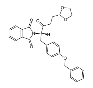 2-<5-<4-(benzyloxy)phenyl>-3-oxo-4(S)-phthalimidopentyl>-1,3-dioxolane结构式